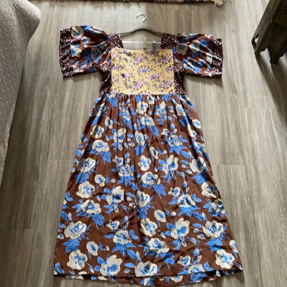 No.6 New York Silk Bohemian Floral Dress - Picture 2 of 7